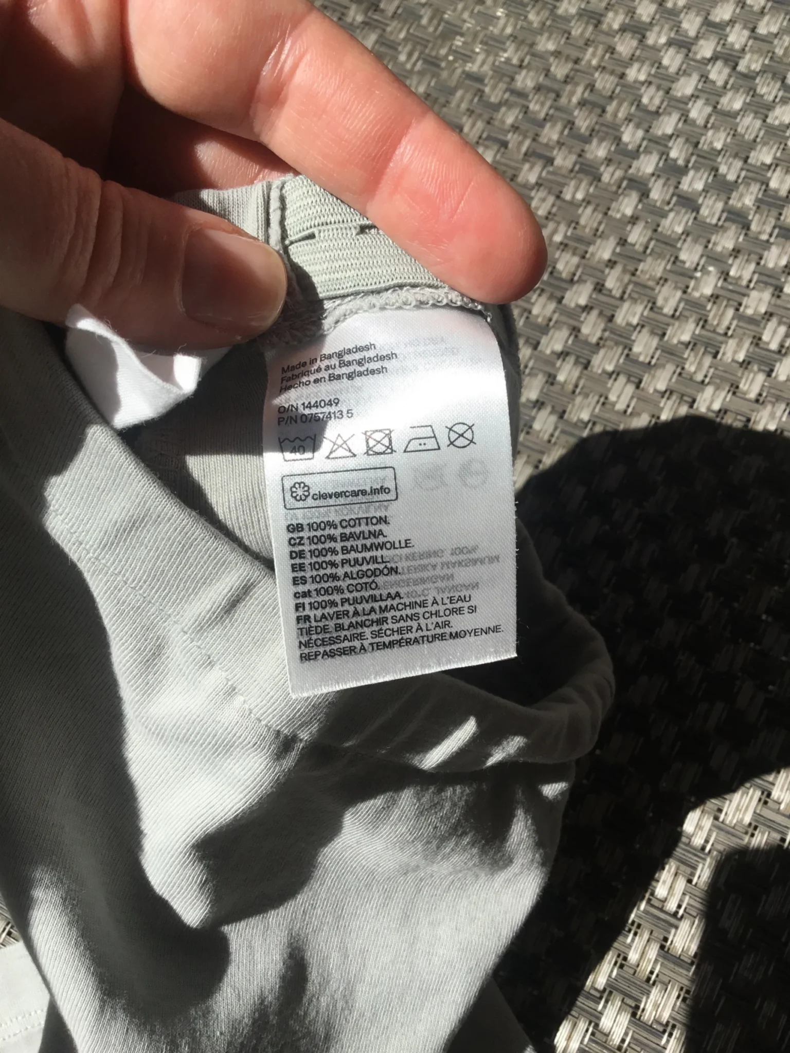 Image for Leggings gris pâle 6 mois