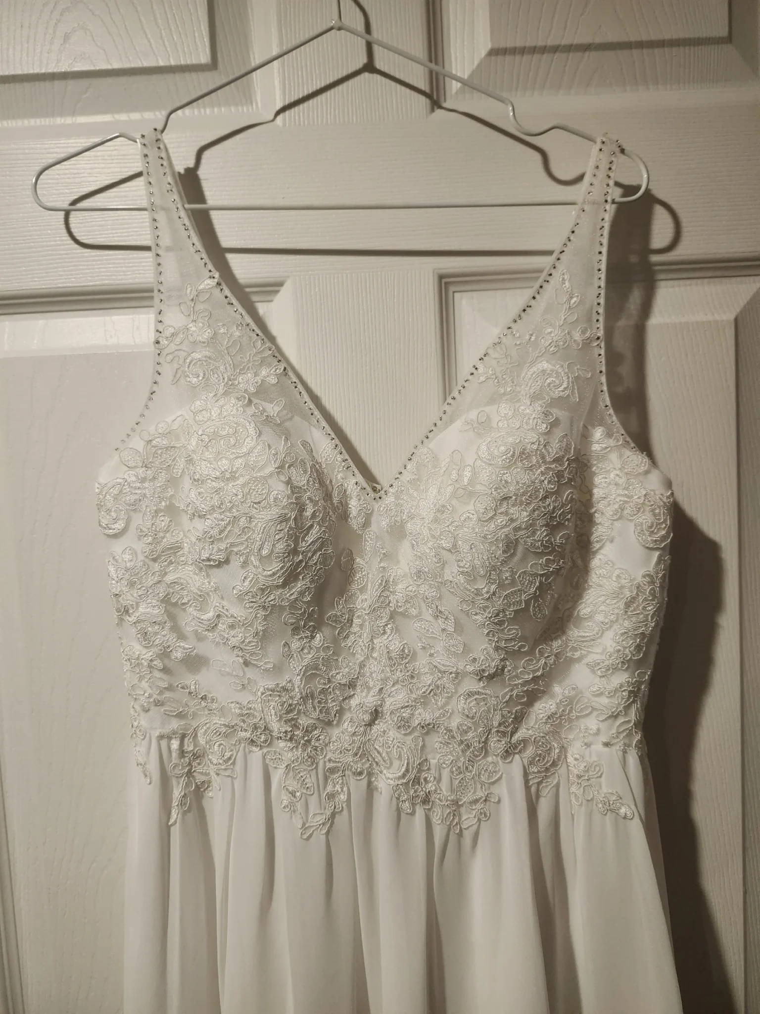 Image for Robe blanche dentelle taille 6 petite