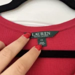 Thumbnail for Ralph Lauren red cotton flared maxi dress