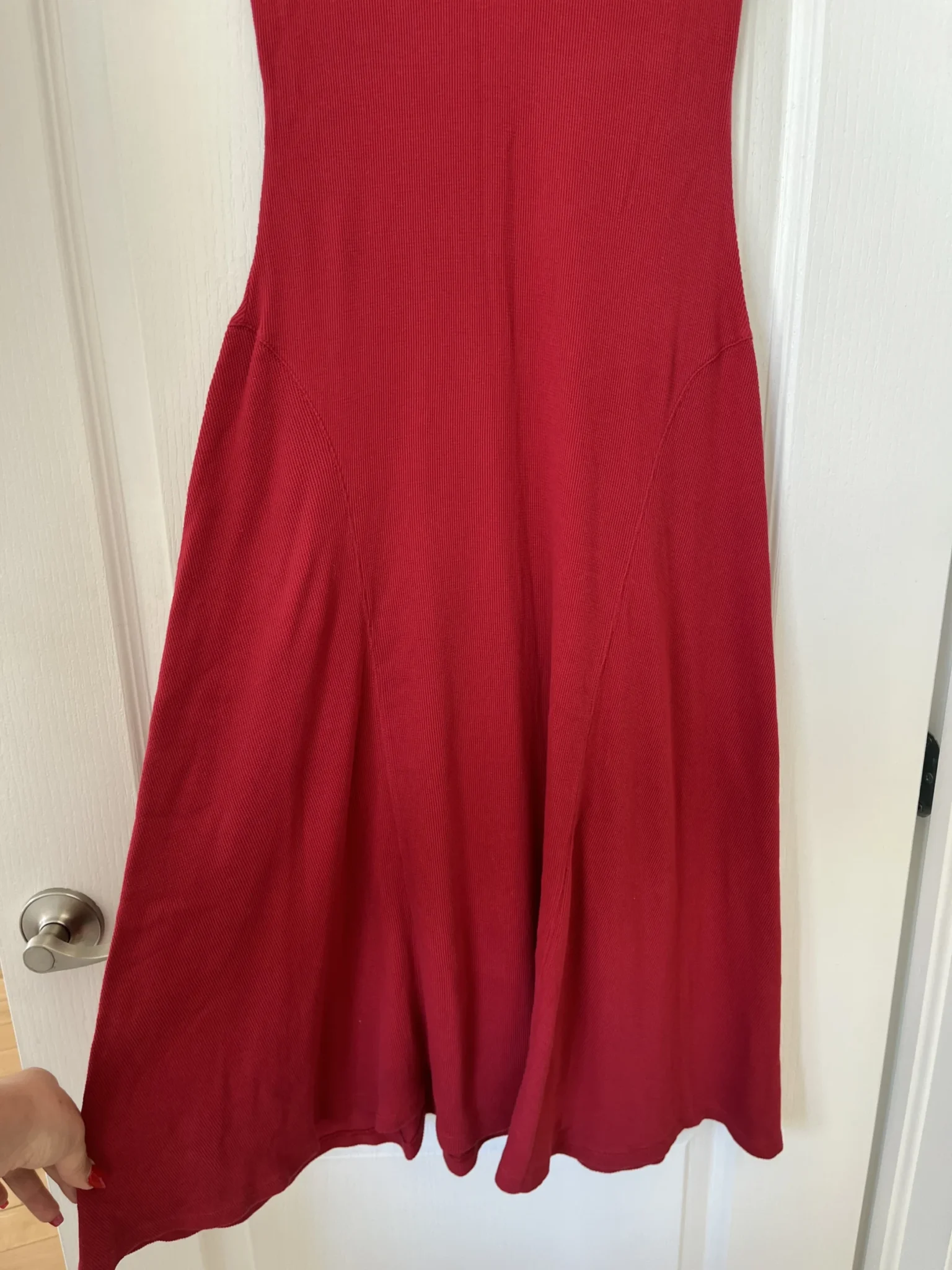 Image for Ralph Lauren red cotton flared maxi dress