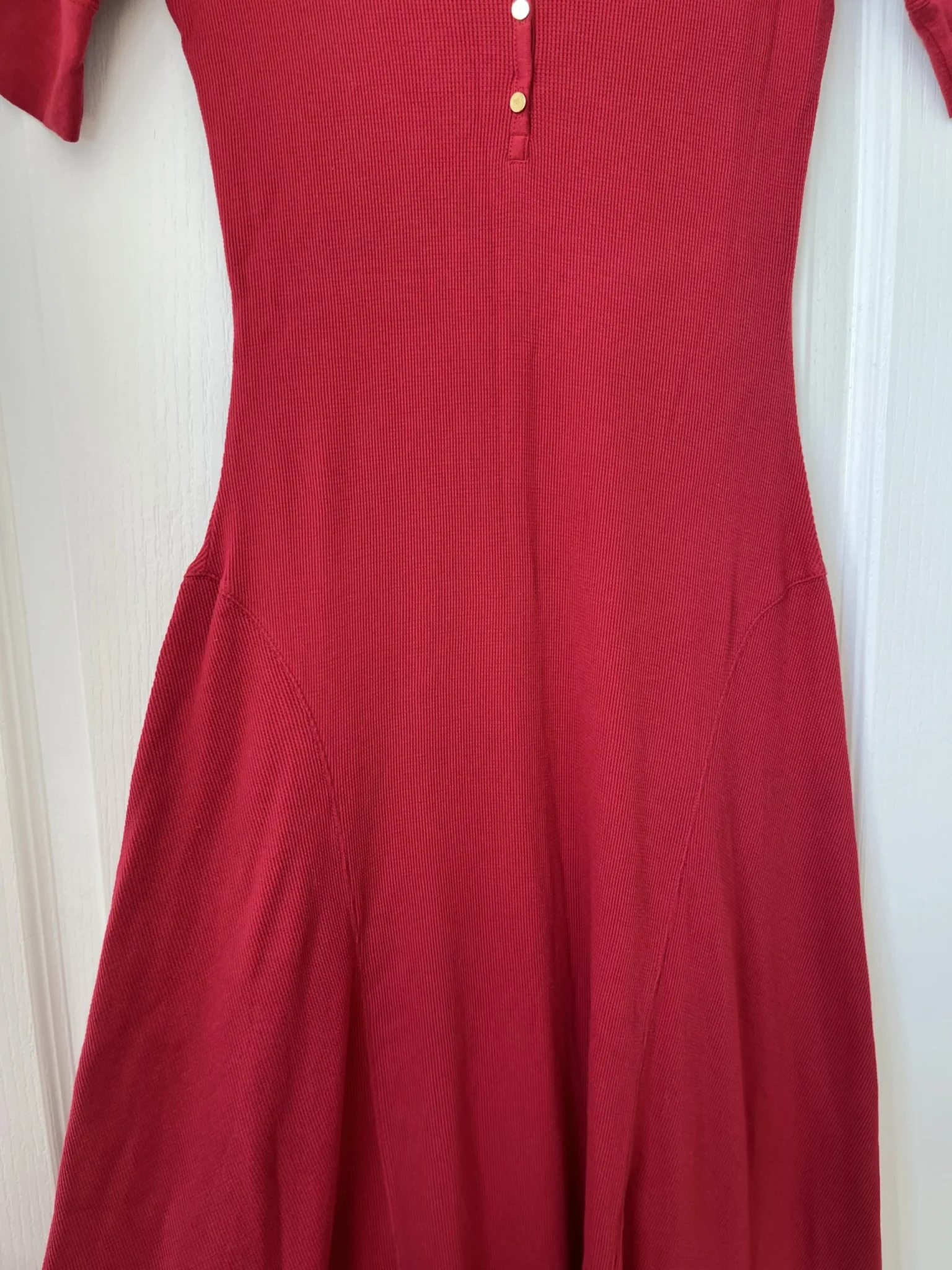 Image for Ralph Lauren red cotton flared maxi dress
