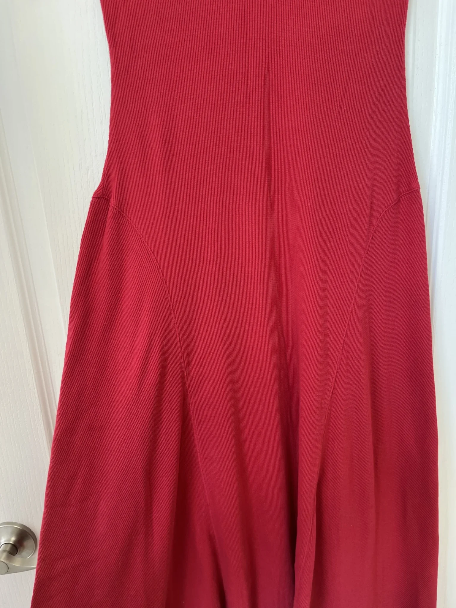 Image for Ralph Lauren red cotton flared maxi dress