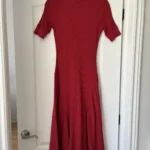 Thumbnail for Ralph Lauren red cotton flared maxi dress