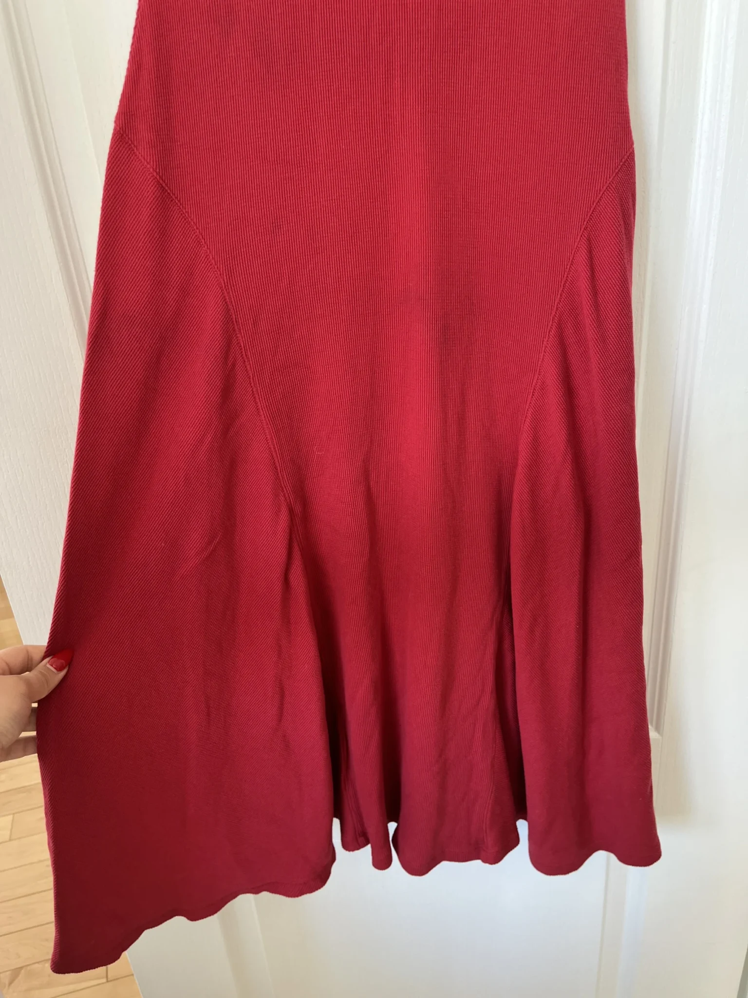 Image for Ralph Lauren red cotton flared maxi dress