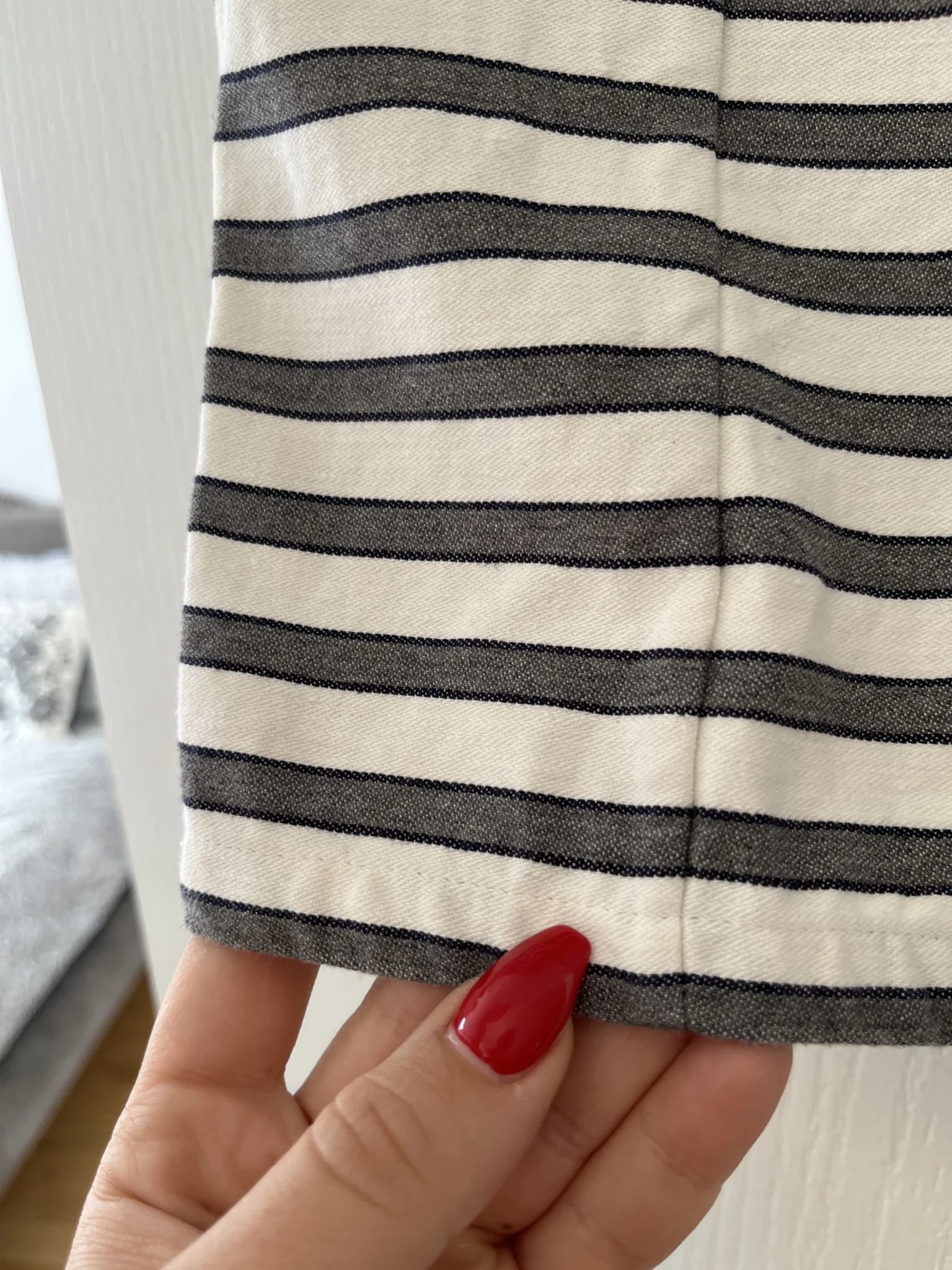 Image for Theory grey and white sailor blouse size 12 (L/XL)