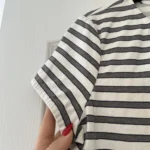 Thumbnail for Theory grey and white sailor blouse size 12 (L/XL)