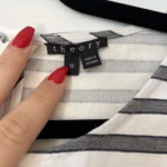 Thumbnail for Theory grey and white sailor blouse size 12 (L/XL)