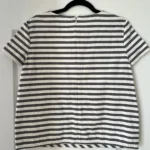 Thumbnail for Theory grey and white sailor blouse size 12 (L/XL)