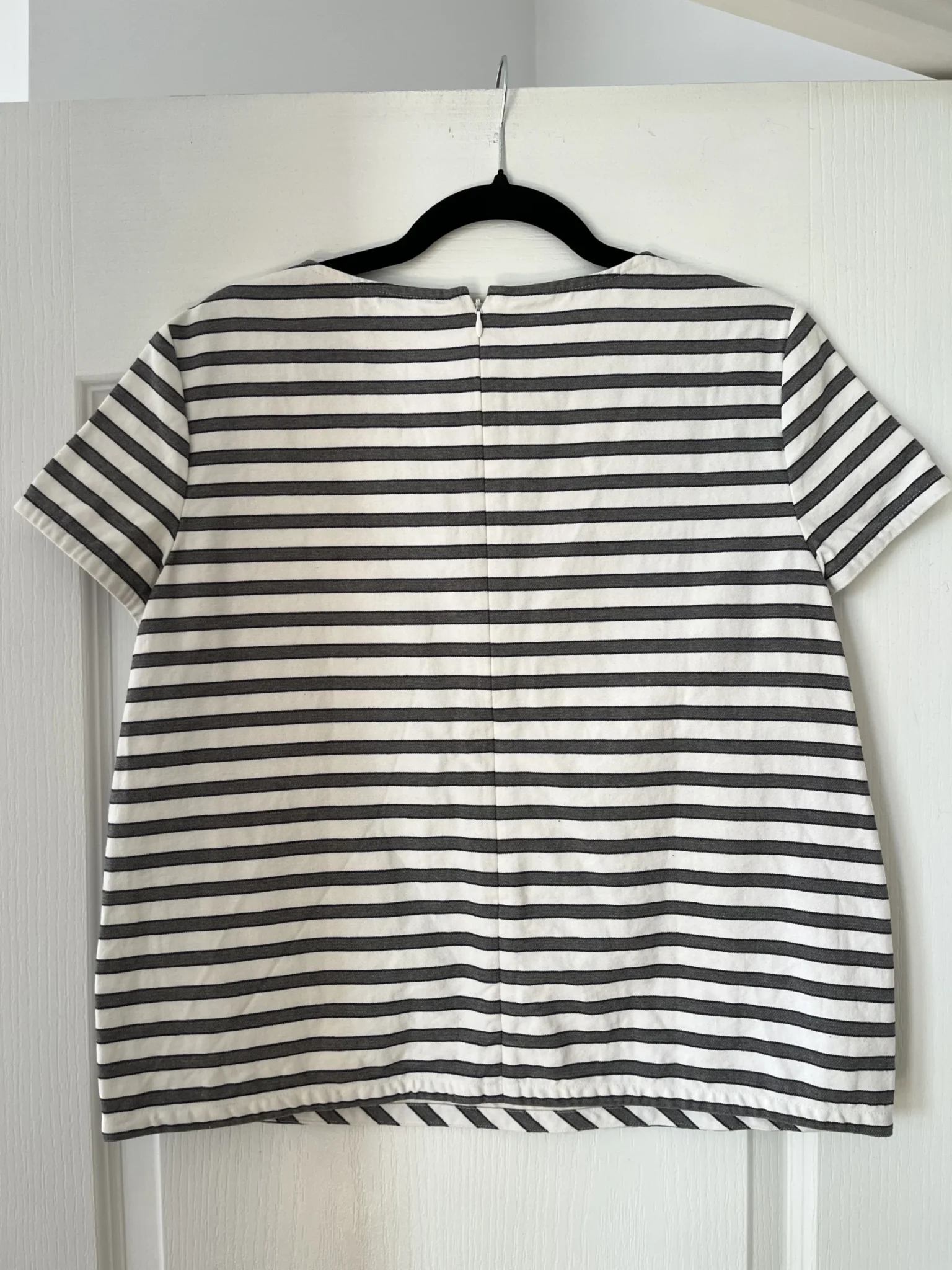 Image for Theory grey and white sailor blouse size 12 (L/XL)