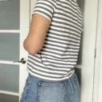 Thumbnail for Theory grey and white sailor blouse size 12 (L/XL)