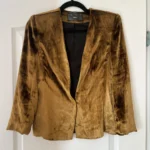 Thumbnail for Women's Filippa K jacket size S gold velvet