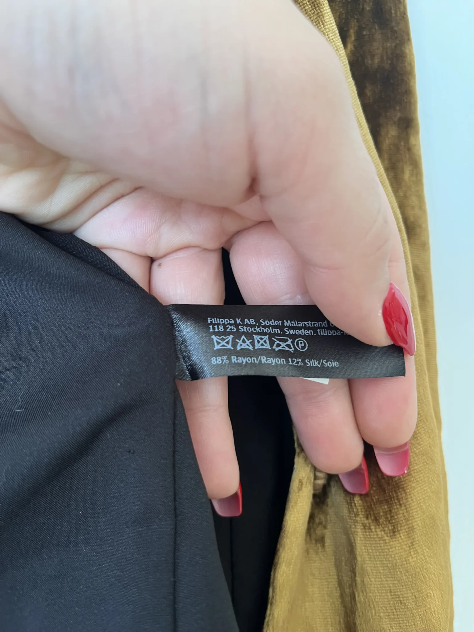 Image for Women's Filippa K jacket size S gold velvet