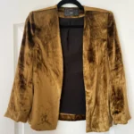Thumbnail for Women's Filippa K jacket size S gold velvet