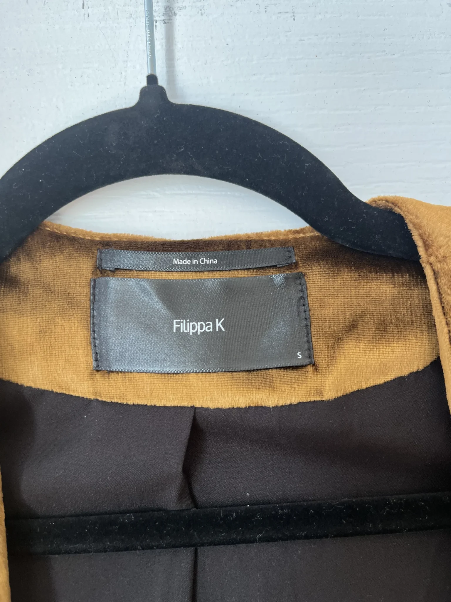 Image for Women's Filippa K jacket size S gold velvet