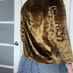 Thumbnail for Women's Filippa K jacket size S gold velvet