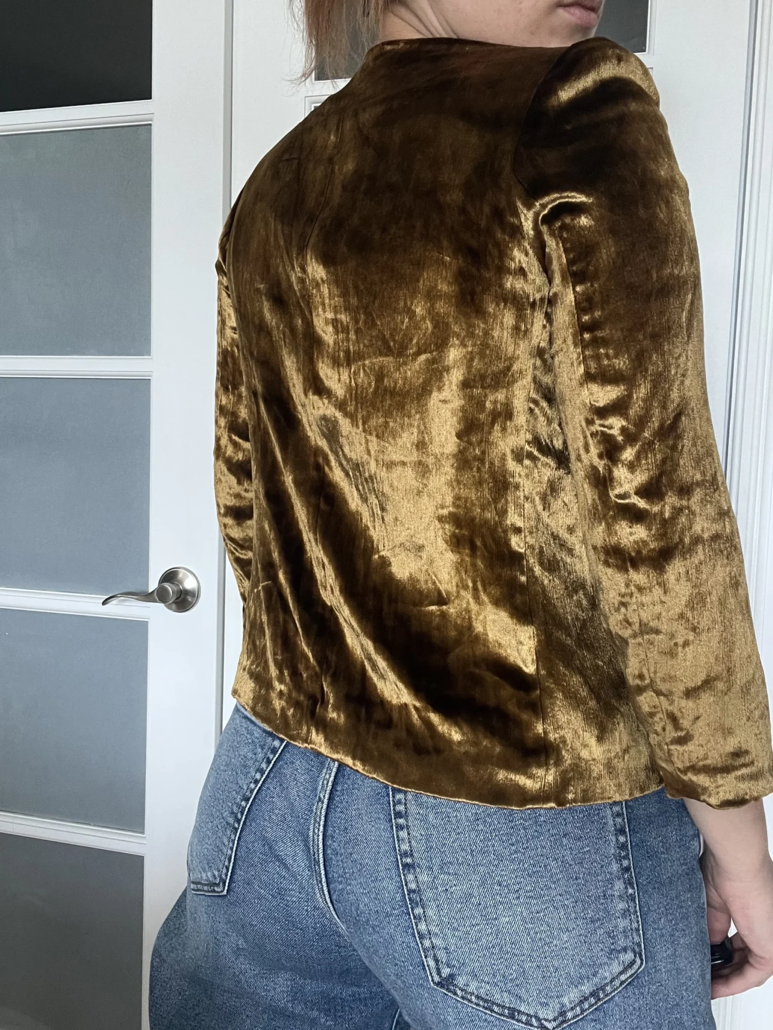 Image for Women's Filippa K jacket size S gold velvet