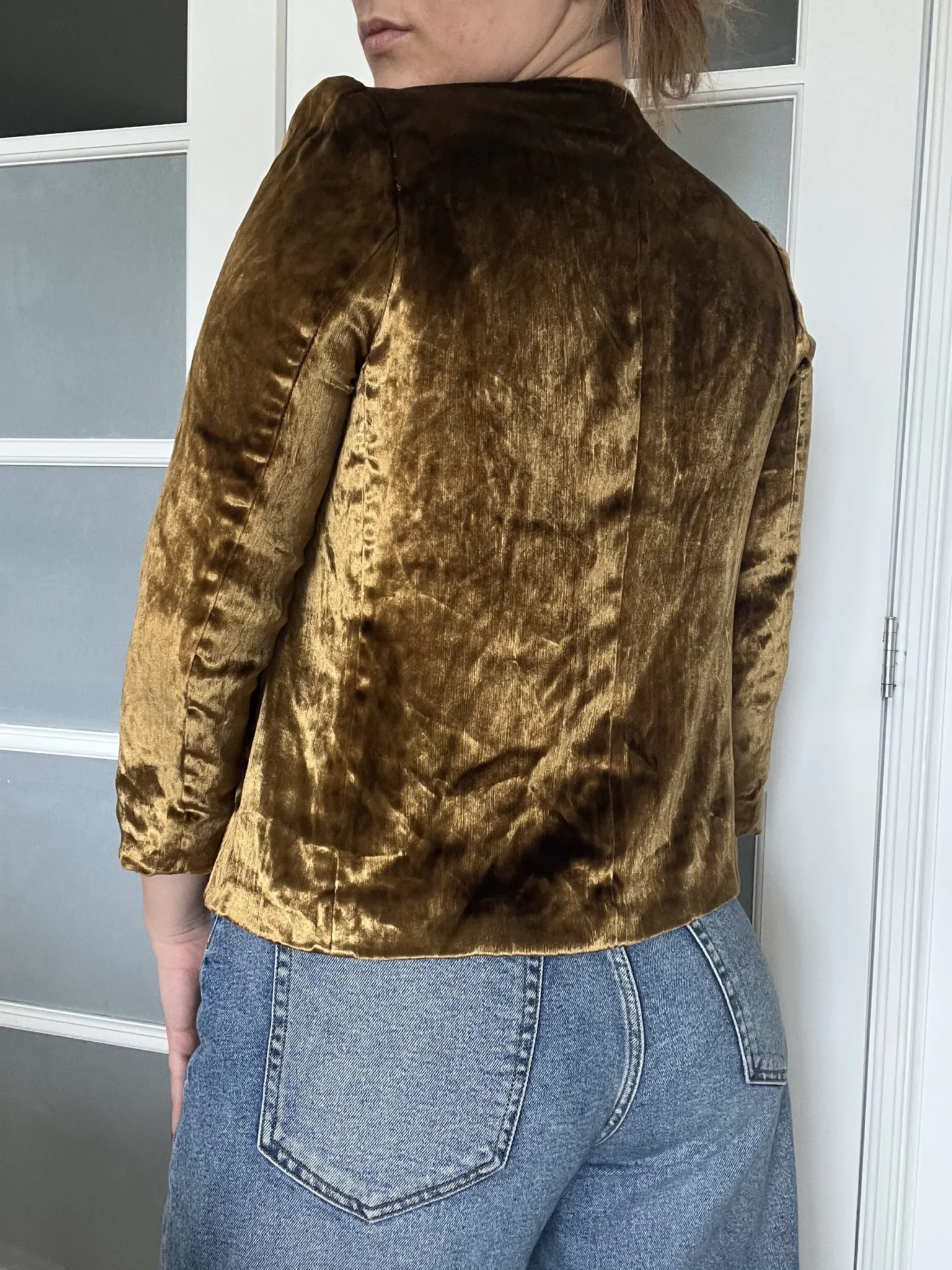 Image for Women's Filippa K jacket size S gold velvet