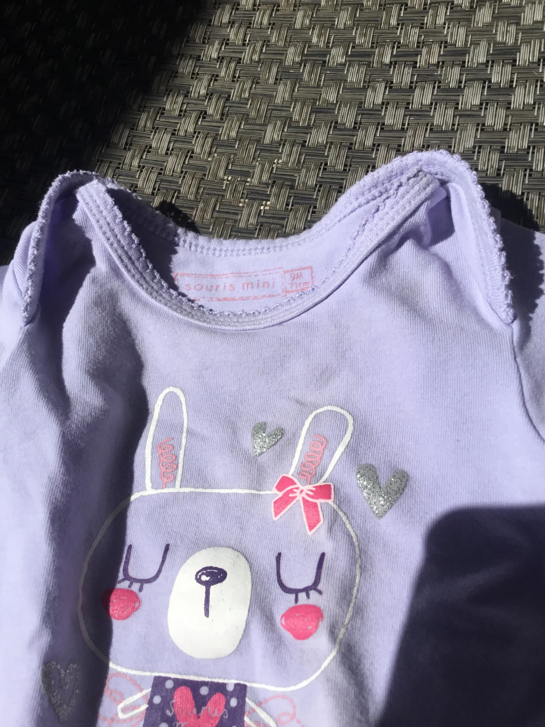 Cache couche lavande lapine 9 mois Souris Mini seconde main