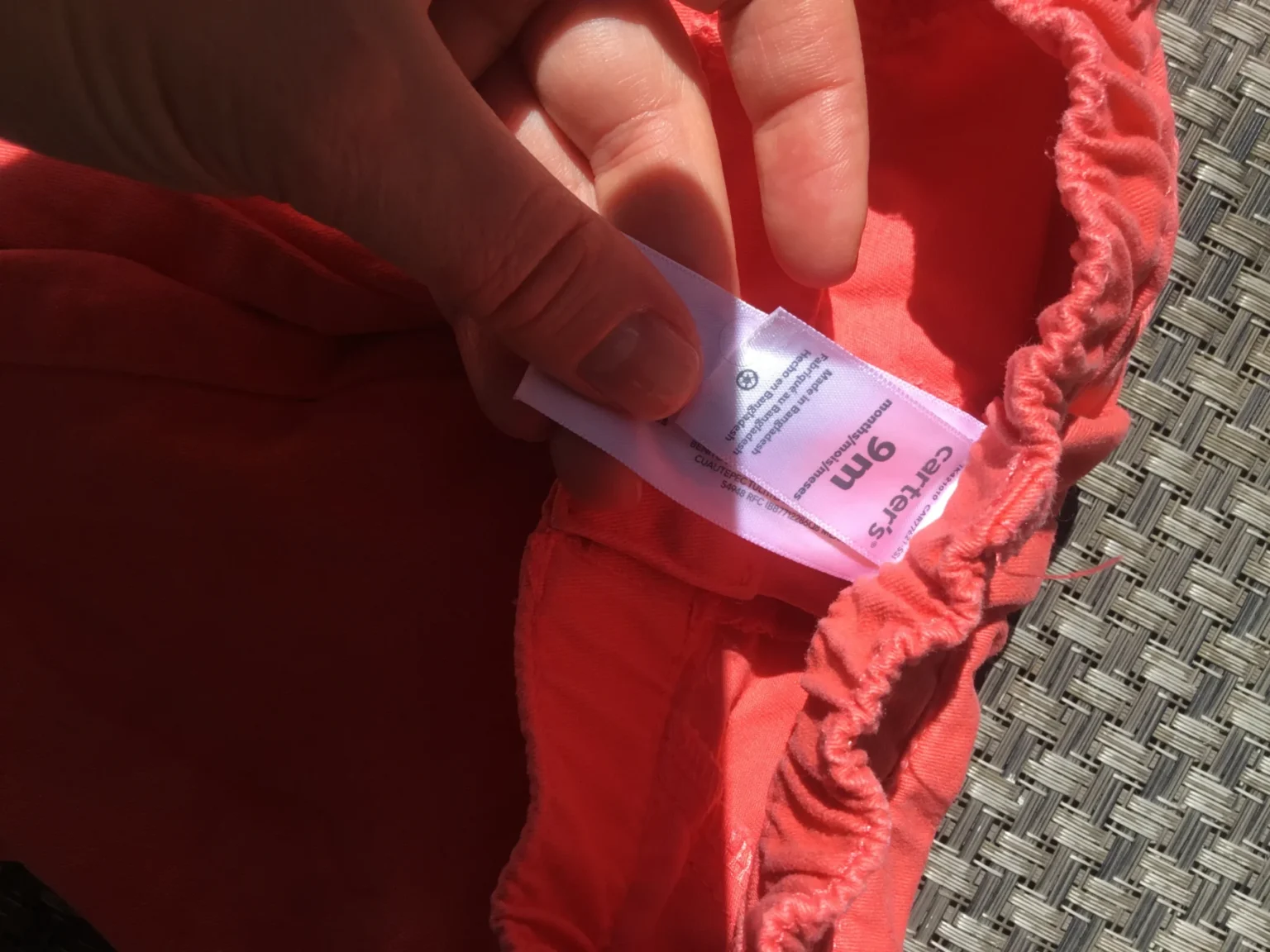 Image for Pantalon orange vif 9 mois