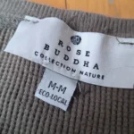 Thumbnail for Chandail relax kaki Rose Buddha gauffré