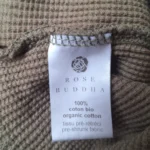 Thumbnail for Chandail relax kaki Rose Buddha gauffré