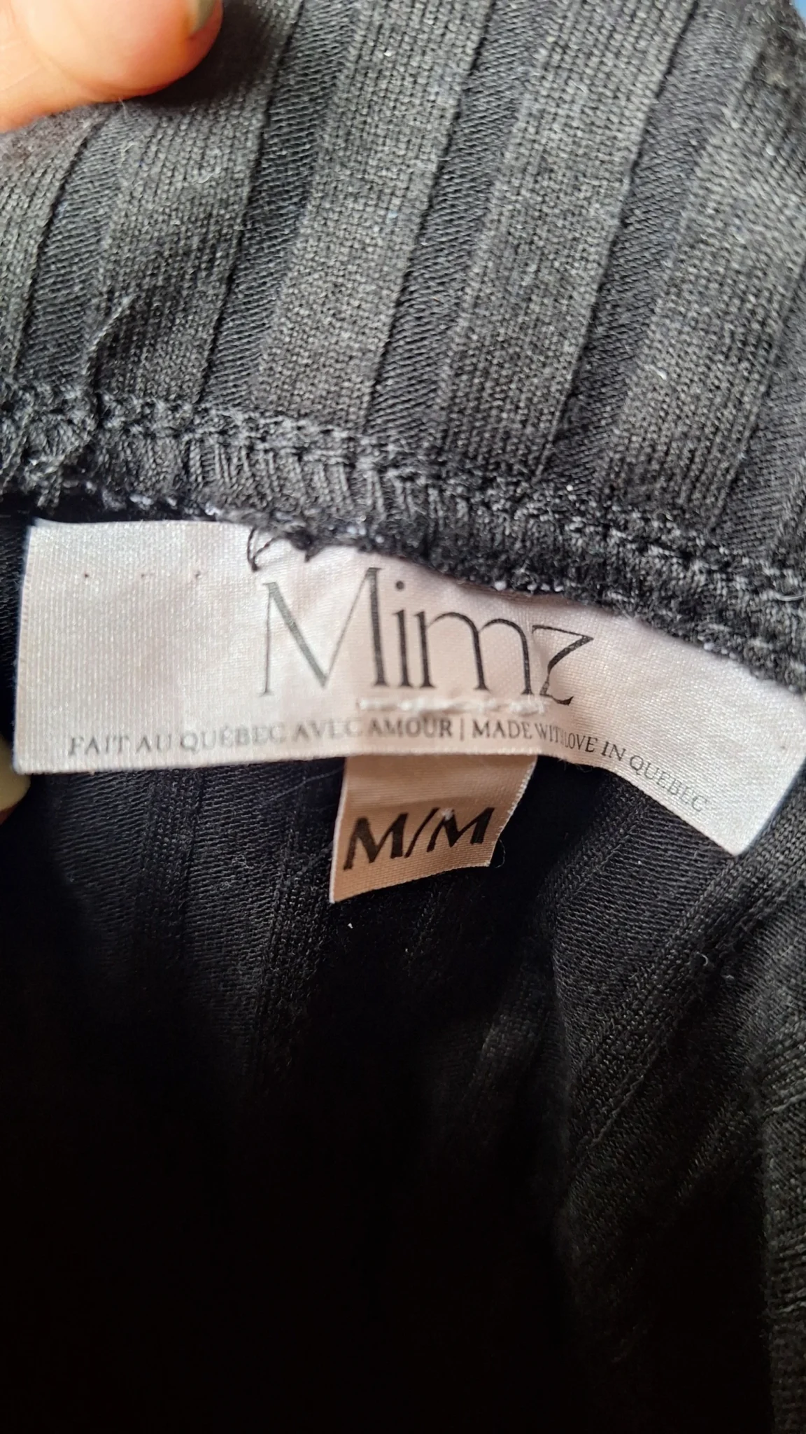 Image for Chemise en tissus côtelé noir Mimz taille M