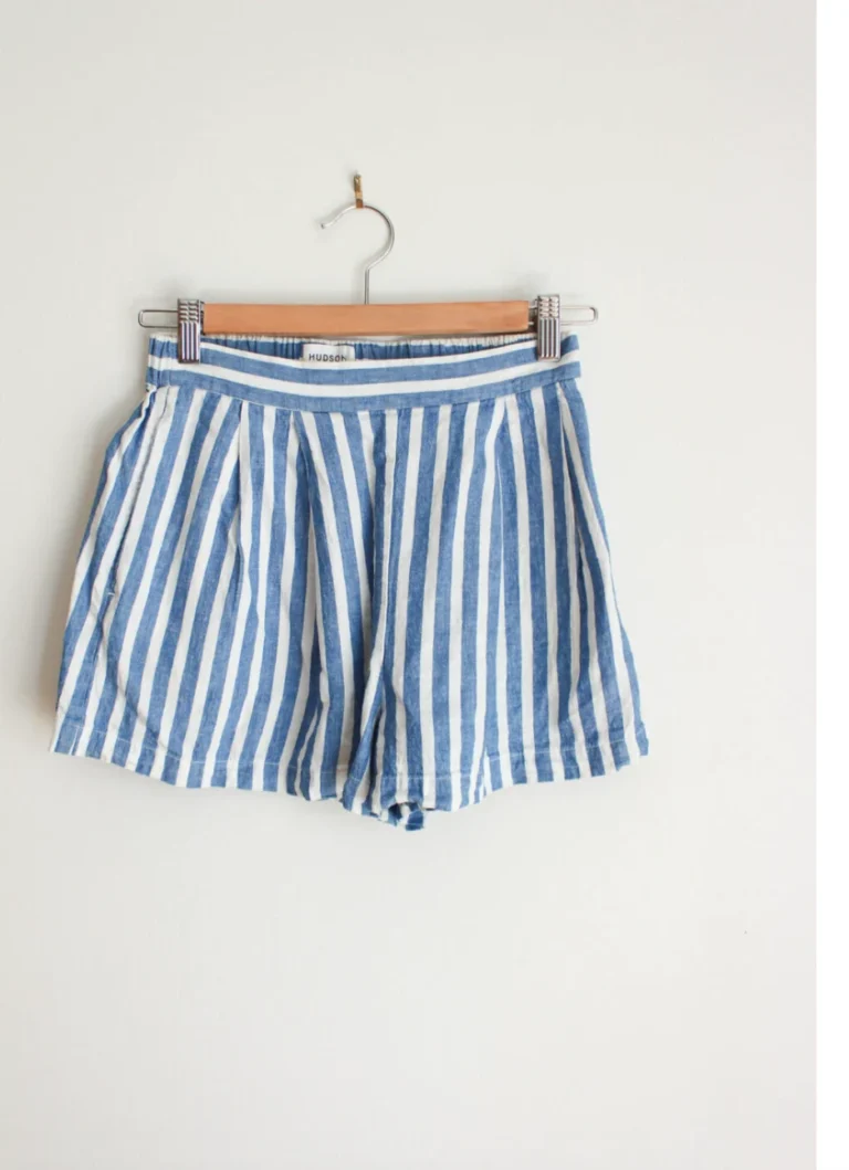 Image for BAISSE DE PRIX 🛍️ Short bleu rayé Hudson