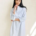 Featured thumbnail for Robe chemise Oxford à rayures
