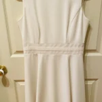 Featured thumbnail for Robe cocktail offwhite avec mailles - Calvin Klein - 10