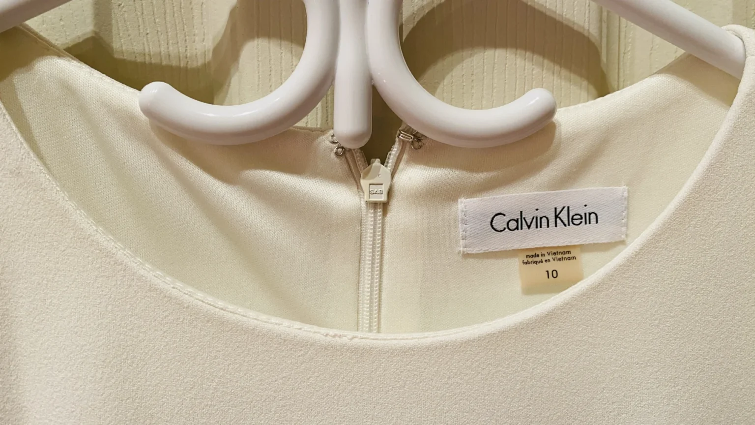 Image for Robe cocktail offwhite avec mailles - Calvin Klein - 10