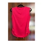 Thumbnail for Chlorophylle pink sleeveless top - adjustable draped sports top size M hiking/traveling