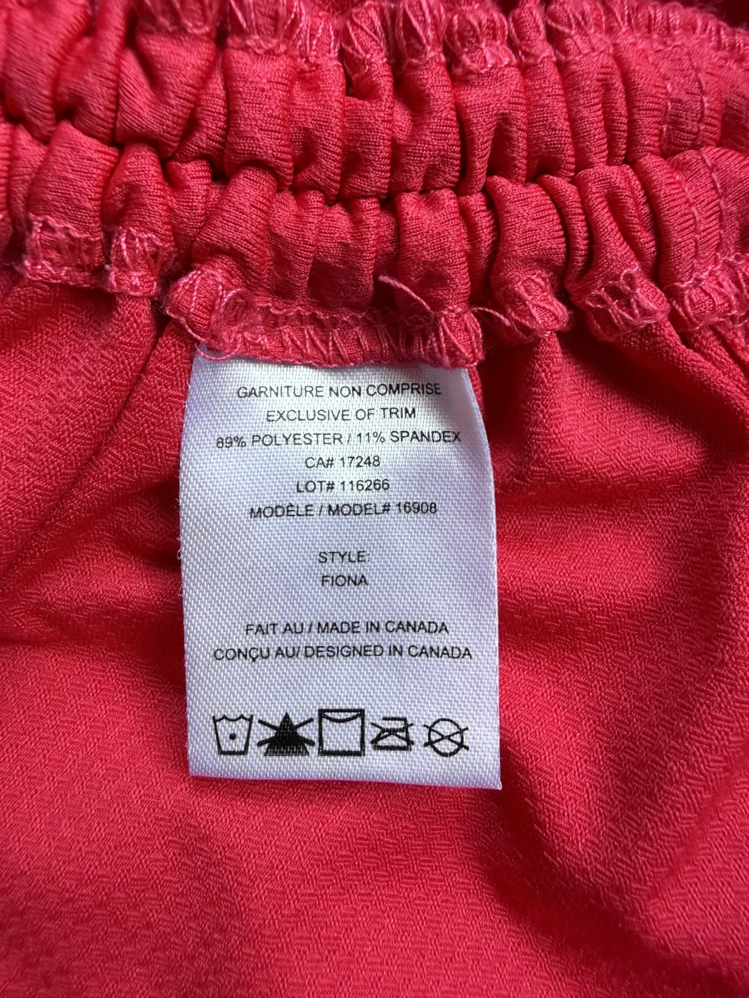 Image for Chlorophylle pink sleeveless top - adjustable draped sports top size M hiking/traveling
