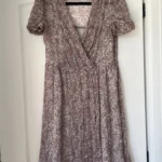 Featured thumbnail for Pink floral and grey dress size 40 silk by Comptoir des Cotonniers