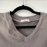 Thumbnail for Babaton Aritzia off-shoulder T-shirt size XXS grey