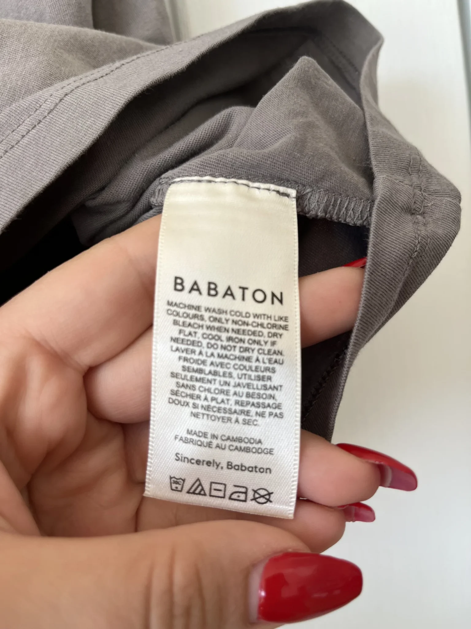 Image for Babaton Aritzia off-shoulder T-shirt size XXS grey