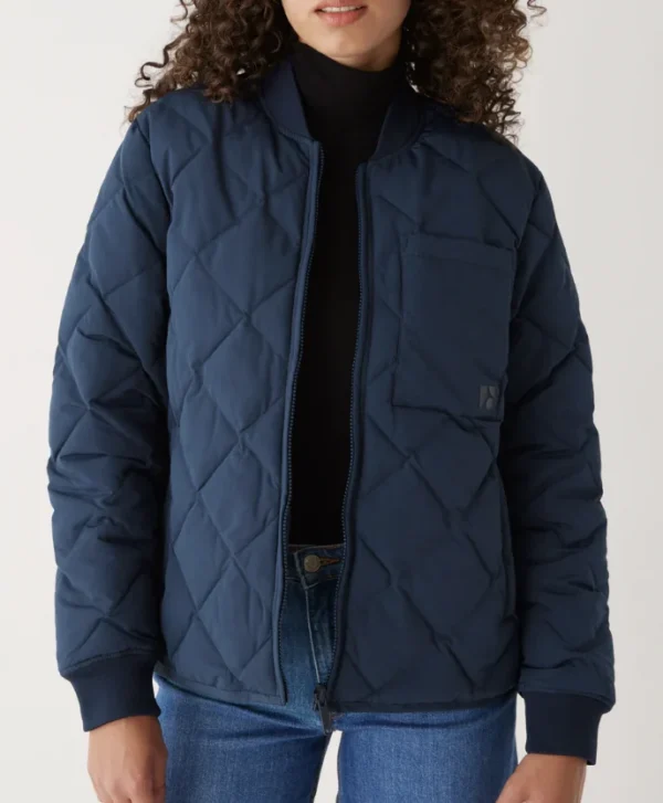 Image for Veste blouson réversible imperméable Frank and Oak bleu taille S