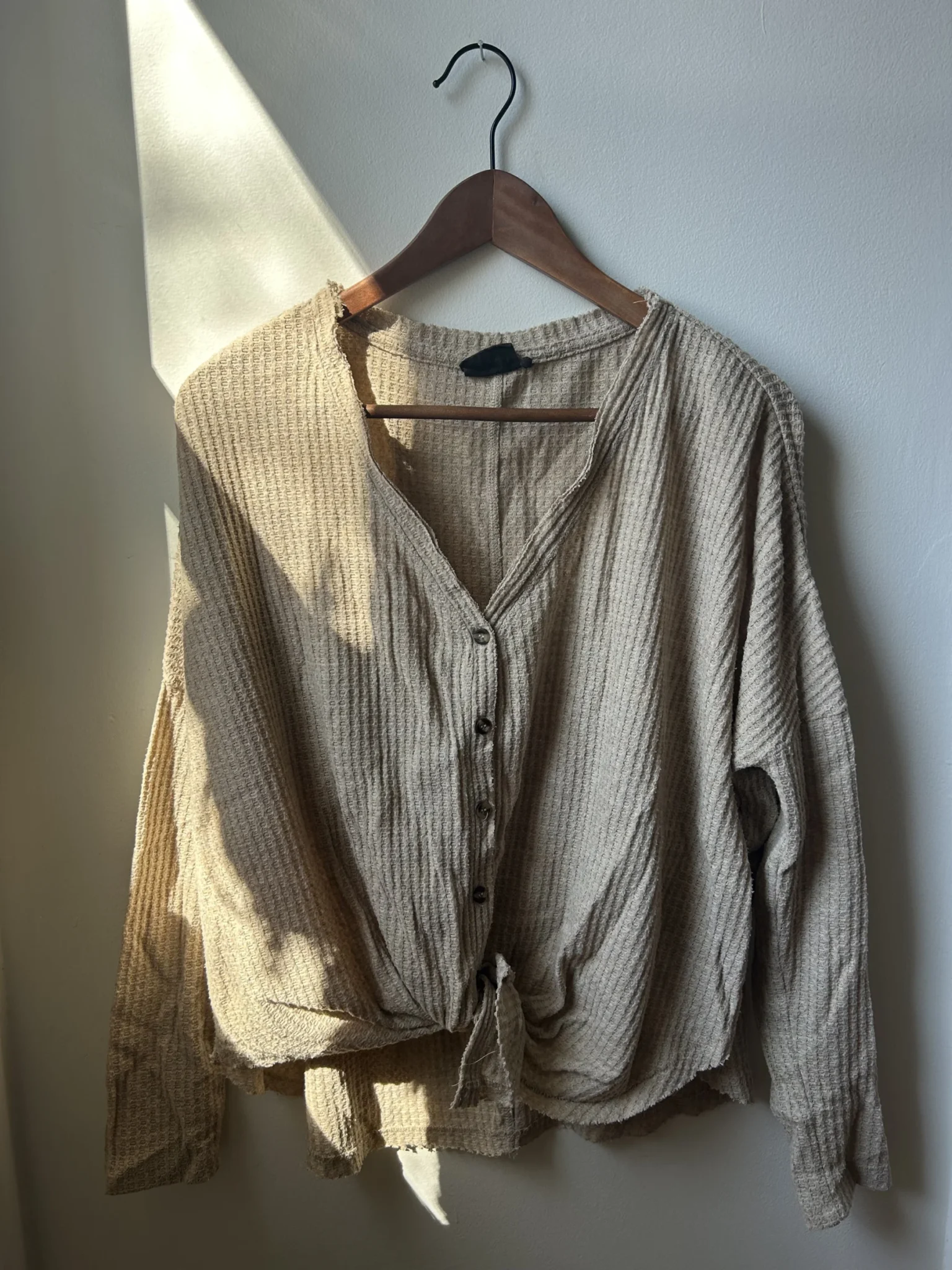 Featured image for Chandail gauffré beige