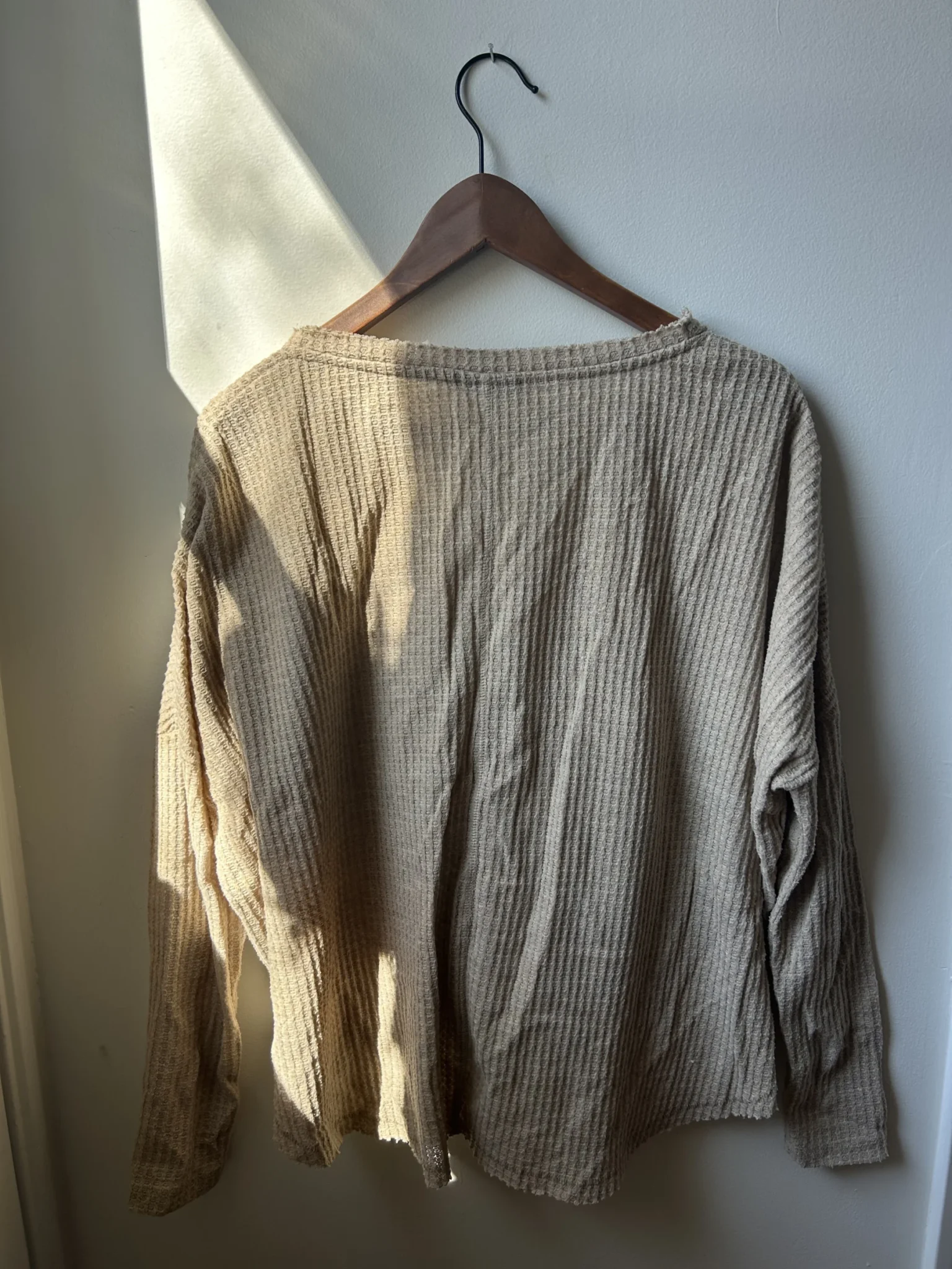 Image for Chandail gauffré beige