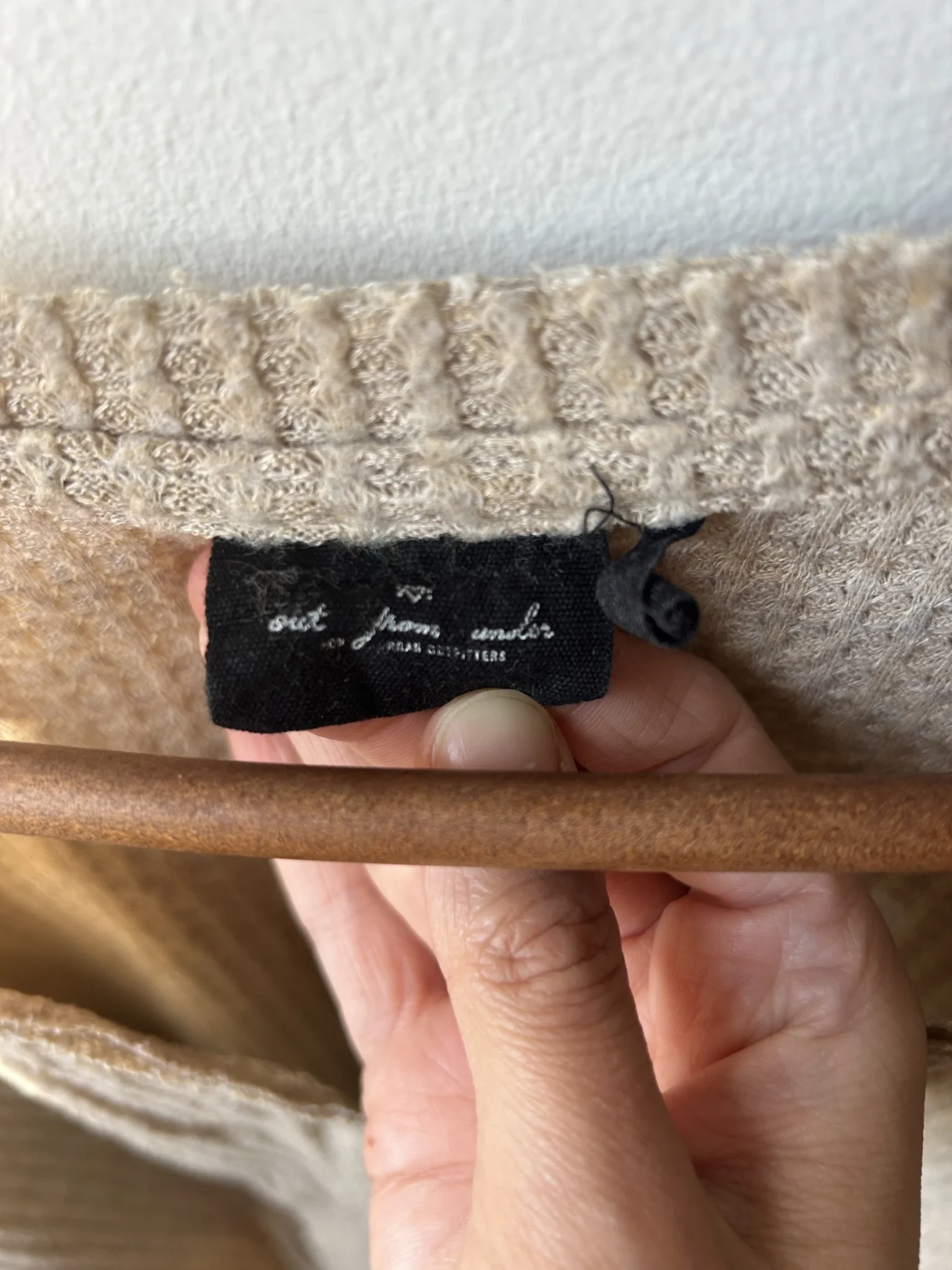 Image for Chandail gauffré beige