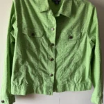 Featured thumbnail for Vintage lime green checked jacket - 95% cotton