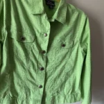 Thumbnail for Vintage lime green checked jacket - 95% cotton