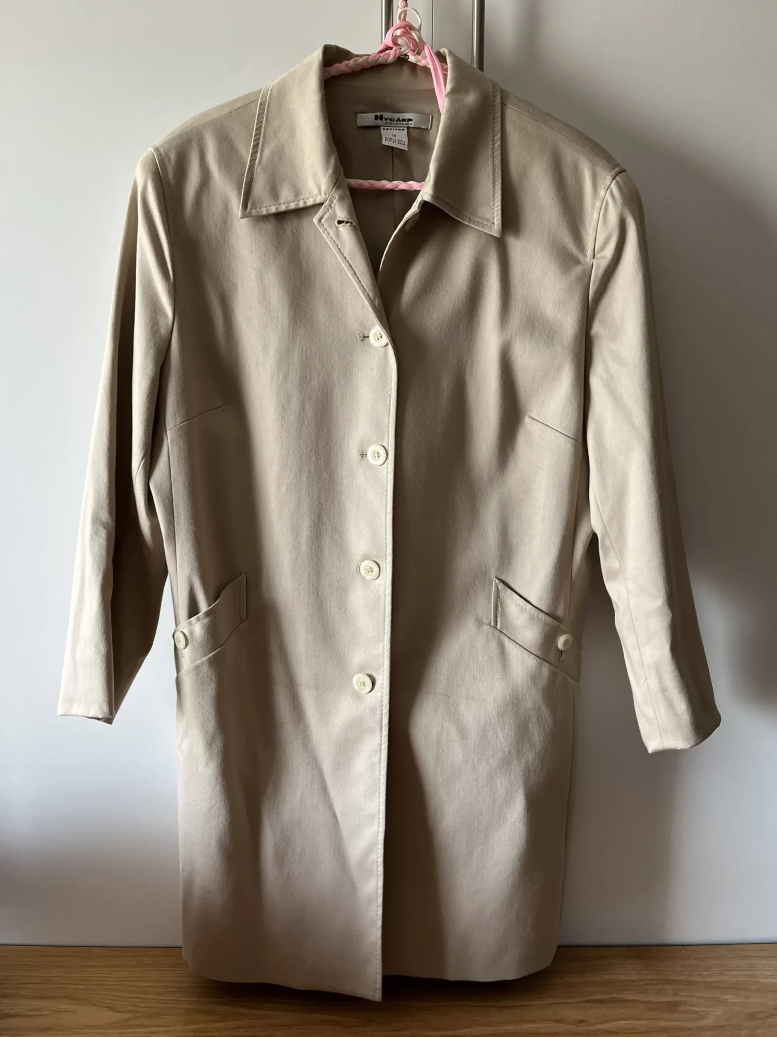 Featured image for Vintage -Imperméable beige 3/4 - Nygard collection petites - 67% coton