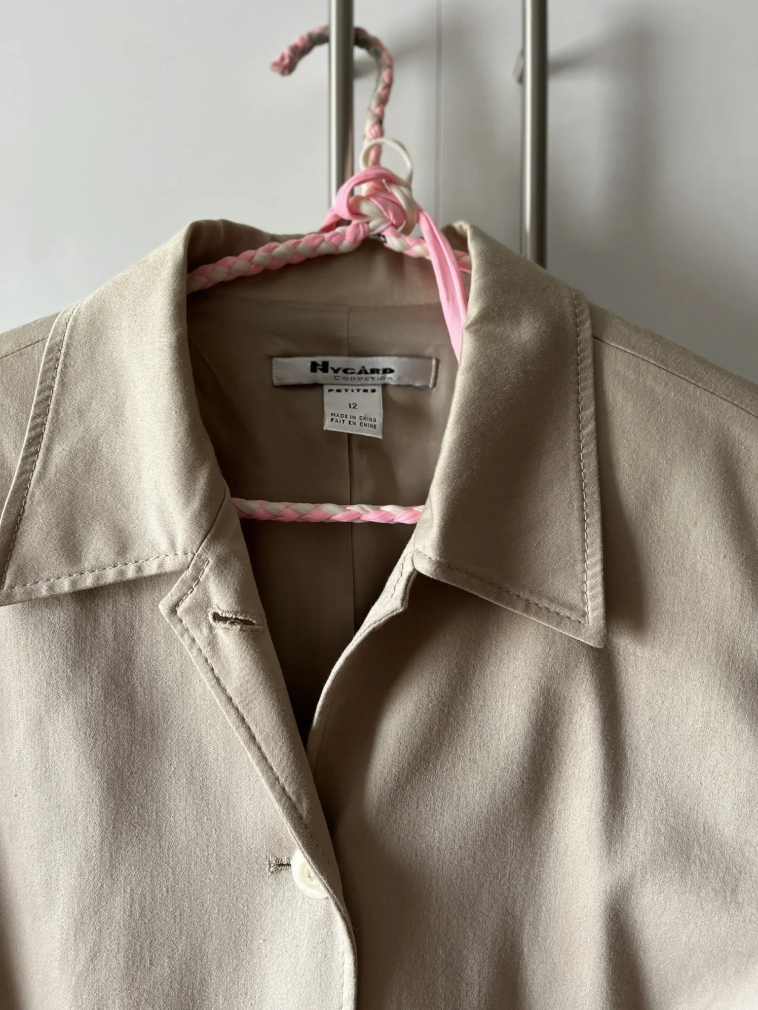 Image for Vintage -Imperméable beige 3/4 - Nygard collection petites - 67% coton