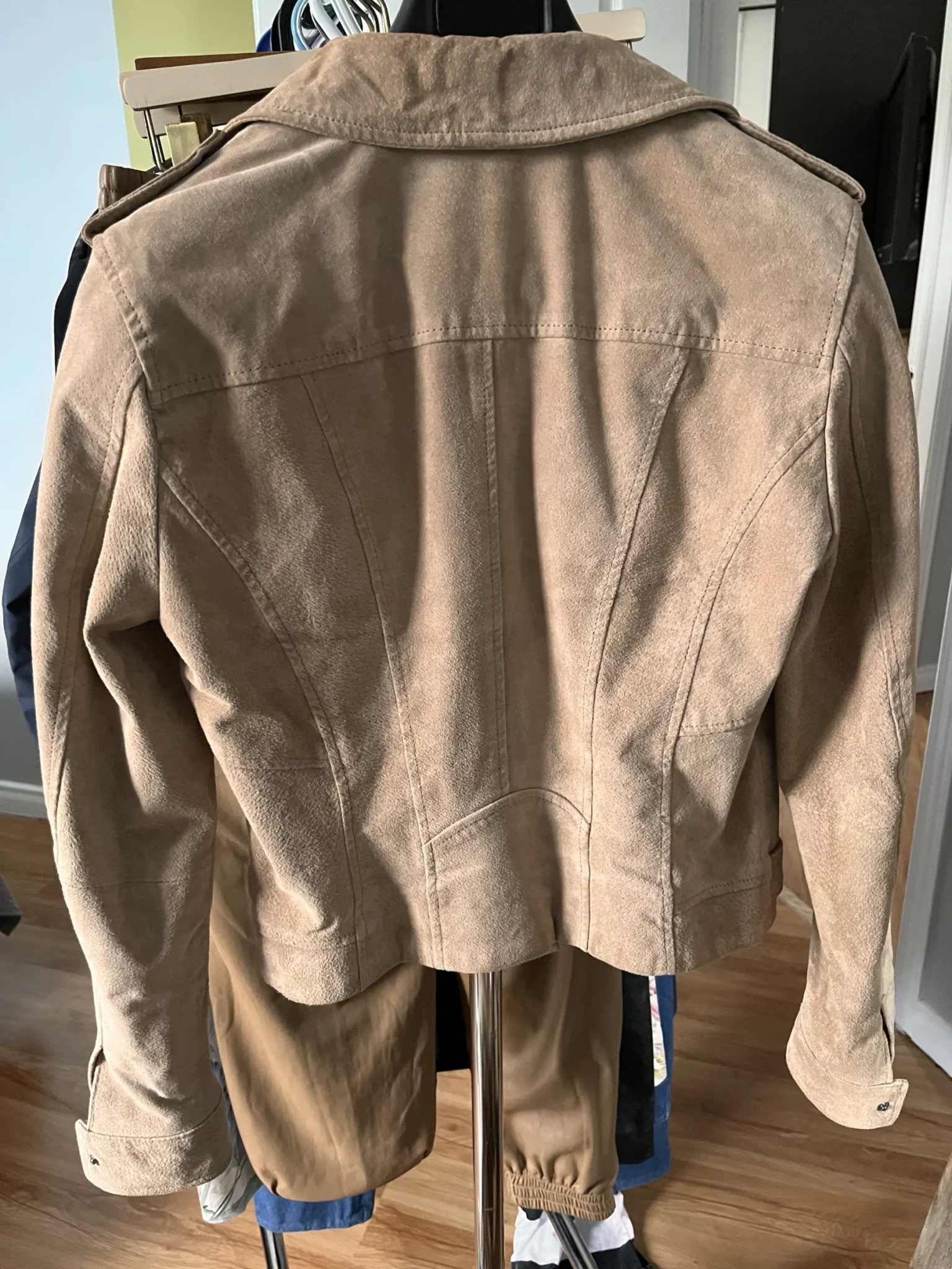 Image for Blouson style moto camel