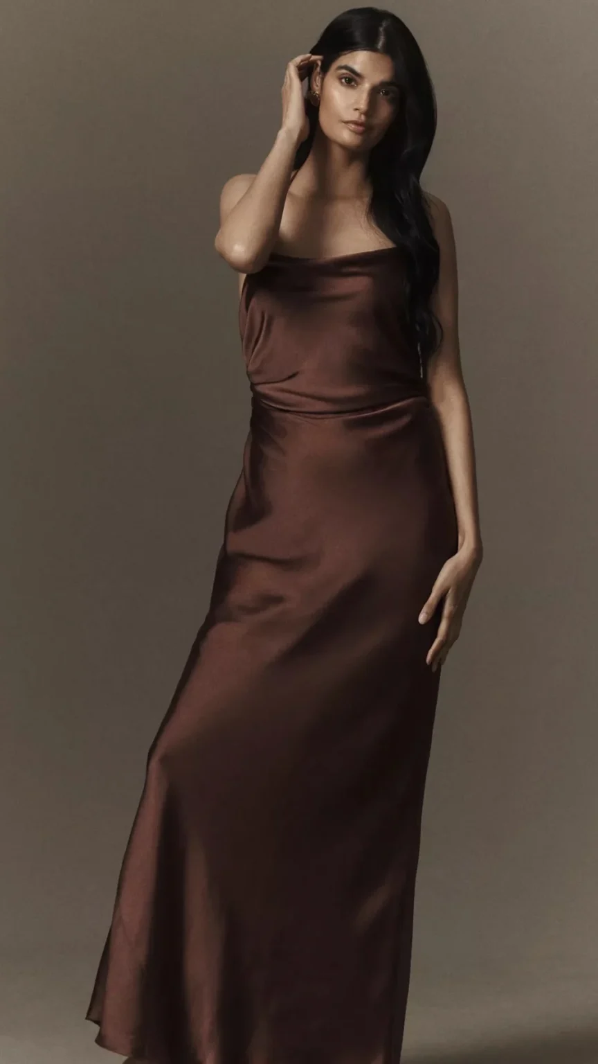 Featured image for Brown satin evening dresses - BHLDN