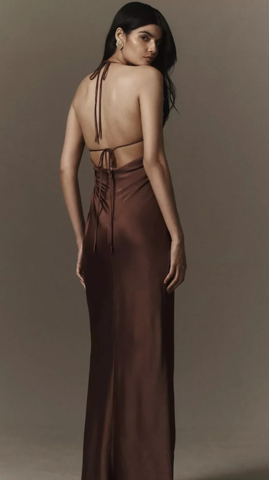 Image for Brown satin evening dresses - BHLDN