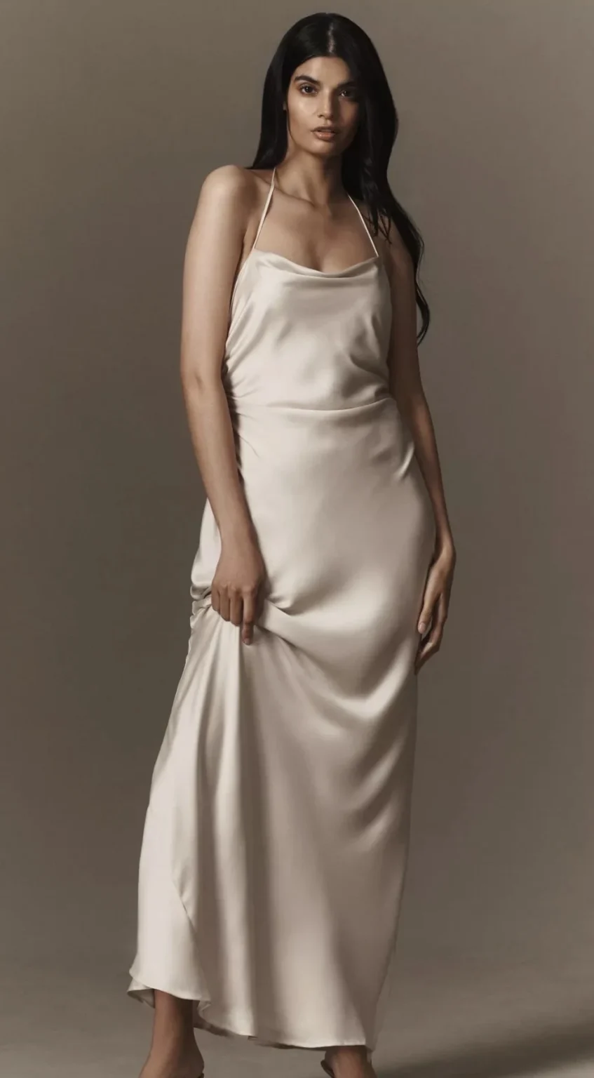 Featured image for Satin maxi dress - champagne beige - BHLDN