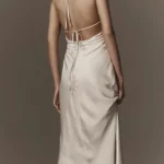 Thumbnail for Satin maxi dress - champagne beige - BHLDN