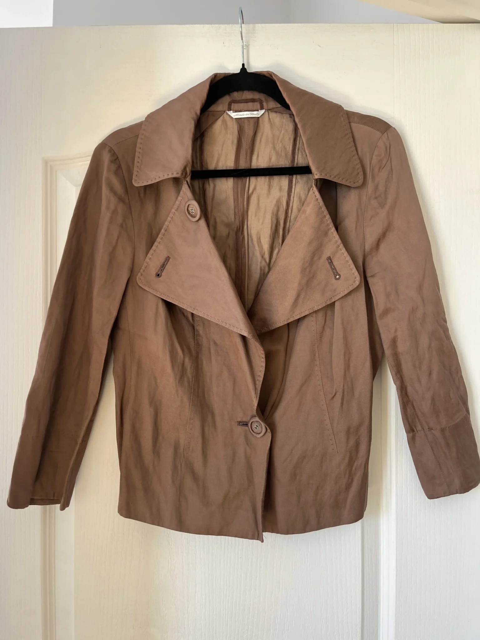 Featured image for Max Mara brown jacket size 10 satin
