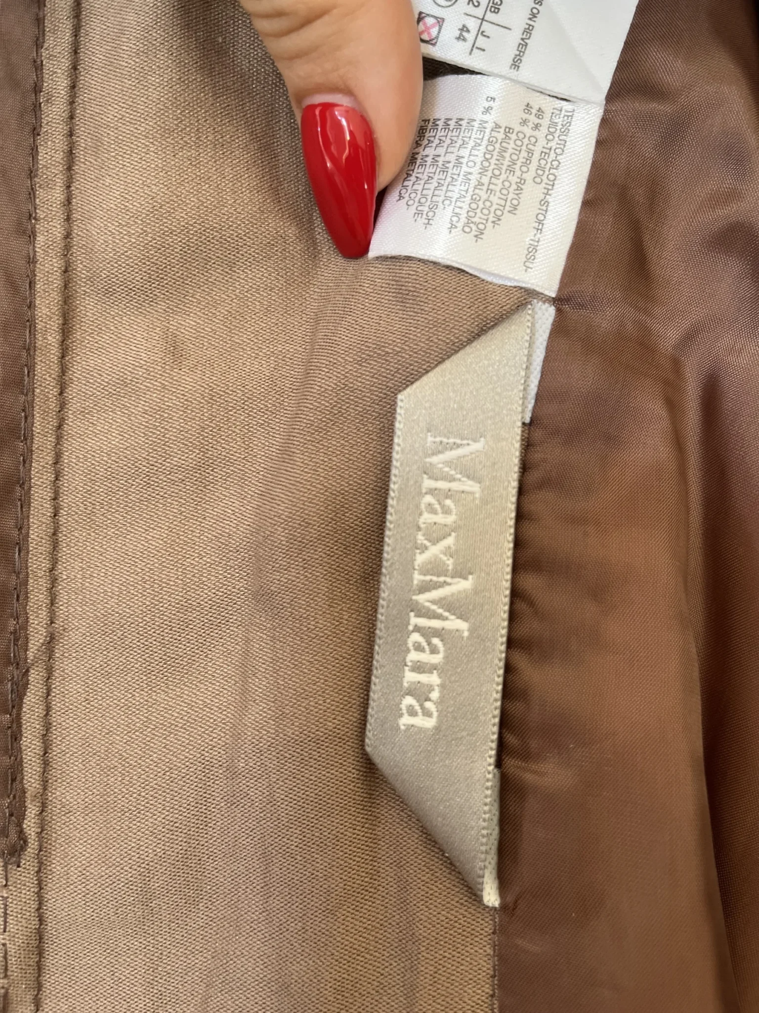 Image for Max Mara brown jacket size 10 satin